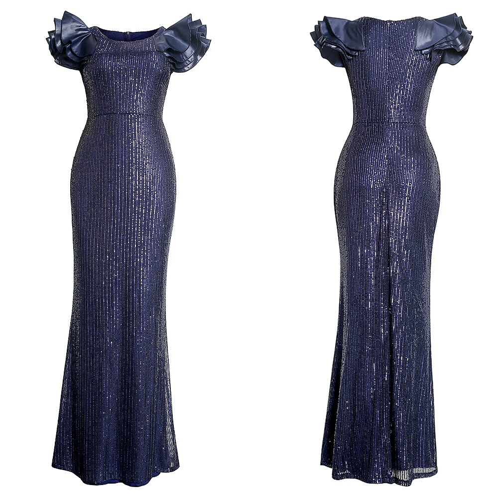 African Wedding Dresses For Women Ruffle Short Sleeve Plus Size Sequin Evening Party Long Dress Moroccan Kaftan Muslim Clothes African Wedding Dresses For Women Ruffle Short Sleeve Plus Size Sequin Evening Party Long Dress Moroccan Kaftan Muslim Clothes