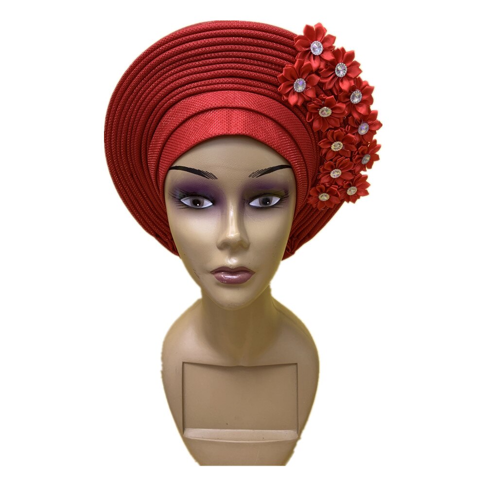 Gold Headtie Gele Nigerian African Hat Aso Oke Auto Gele Headtie Already Made beaded Turban Cap 1Set XM1215-2 Gold Headtie Gele Nigerian African Hat Aso Oke Auto Gele Headtie Already Made beaded Turban Cap 1Set XM1215-2