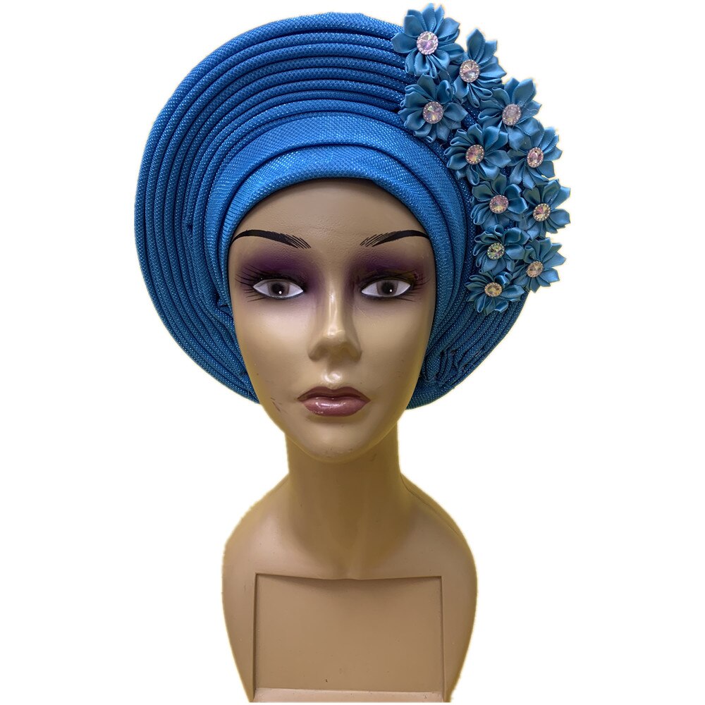Gold Headtie Gele Nigerian African Hat Aso Oke Auto Gele Headtie Already Made beaded Turban Cap 1Set XM1215-2 Gold Headtie Gele Nigerian African Hat Aso Oke Auto Gele Headtie Already Made beaded Turban Cap 1Set XM1215-2