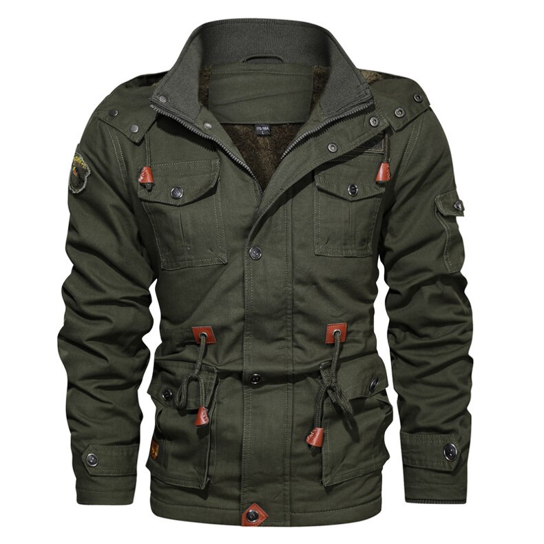 CHAIFENKO Men Hooded Fleece Casual Military Jacket Men New Winter Windbreaker Pilot Coat Men Fashion Windproof Cargo Mens Jacket CHAIFENKO Men Hooded Fleece Casual Military Jacket Men New Winter Windbreaker Pilot Coat Men Fashion Windproof Cargo Mens Jacket