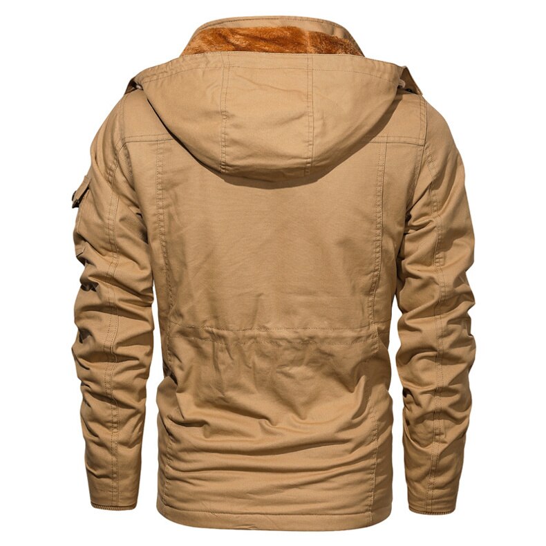 CHAIFENKO Men Hooded Fleece Casual Military Jacket Men New Winter Windbreaker Pilot Coat Men Fashion Windproof Cargo Mens Jacket CHAIFENKO Men Hooded Fleece Casual Military Jacket Men New Winter Windbreaker Pilot Coat Men Fashion Windproof Cargo Mens Jacket