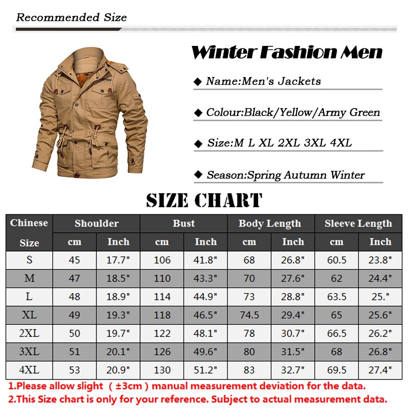 CHAIFENKO Men Hooded Fleece Casual Military Jacket Men New Winter Windbreaker Pilot Coat Men Fashion Windproof Cargo Mens Jacket CHAIFENKO Men Hooded Fleece Casual Military Jacket Men New Winter Windbreaker Pilot Coat Men Fashion Windproof Cargo Mens Jacket