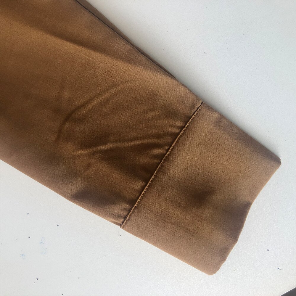 Fashion Men Long Shirt Solid Color Printing Patchwork