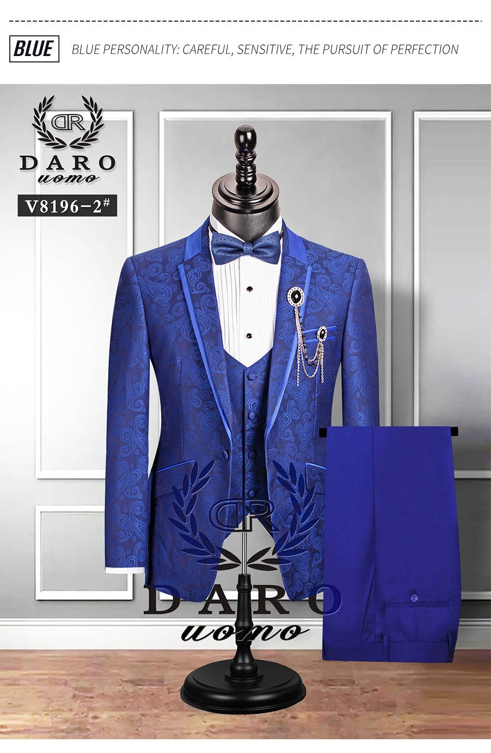 Custom Men Suit Tuxedo / New Style Blazer Pattern (3 Piece: Jacket, Vest, Pant)