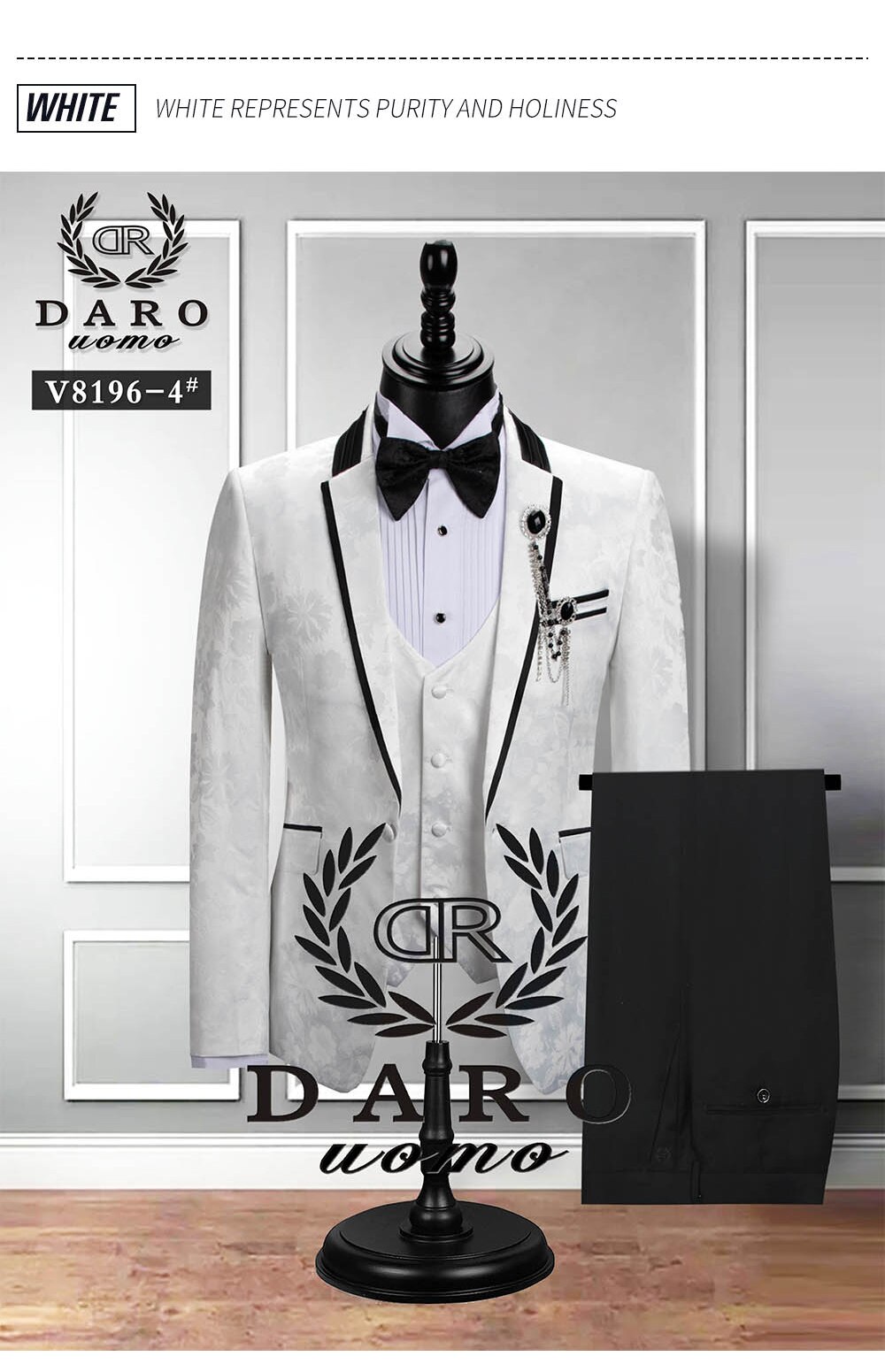 Custom Men Suit Tuxedo / New Style Blazer Pattern (3 Piece: Jacket, Vest, Pant)