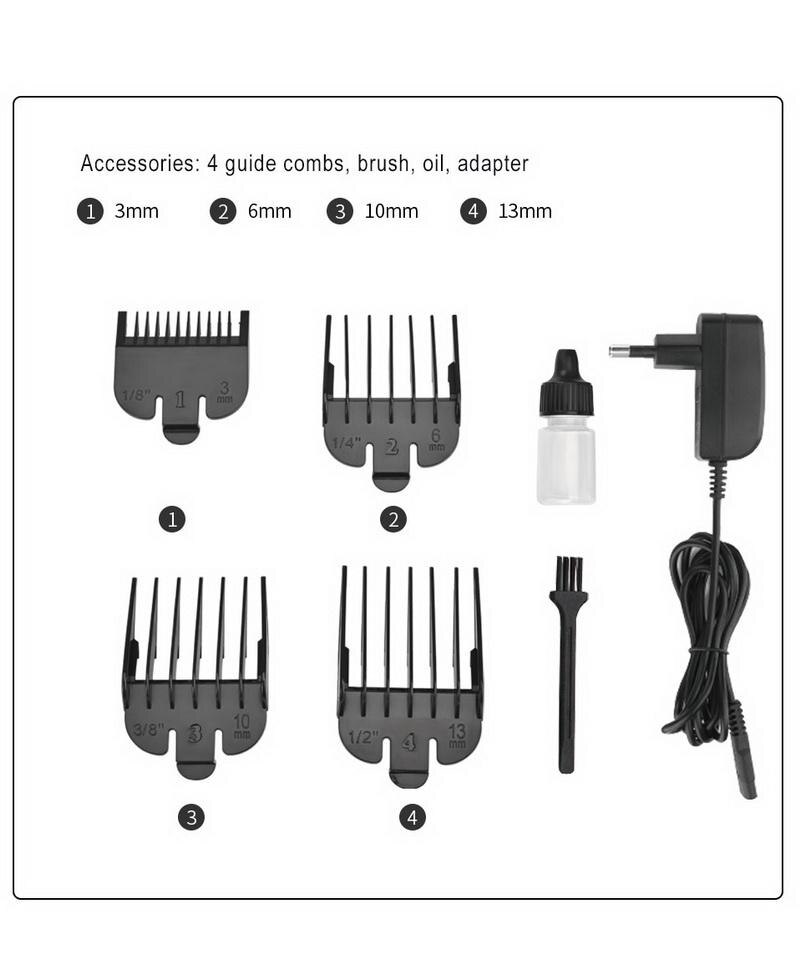 WMARK NG-115 Professional Hair Clipper Electric Rechargeable Cordless With LED Display