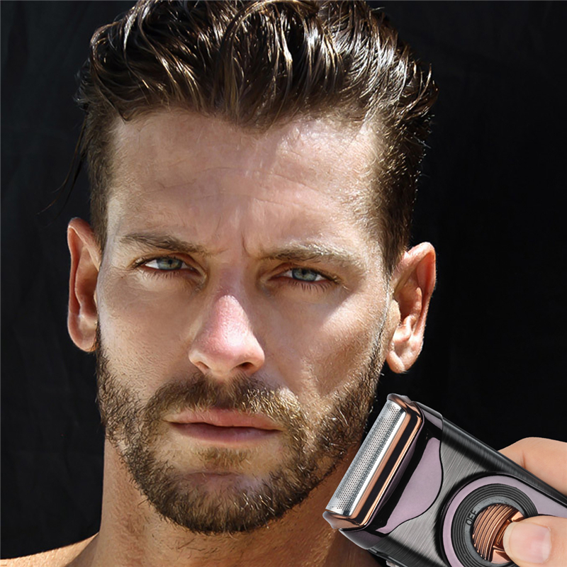 CkeyiN Electric Men Shaver, Beard Trimmer, Cordless Razor with Spare Blade