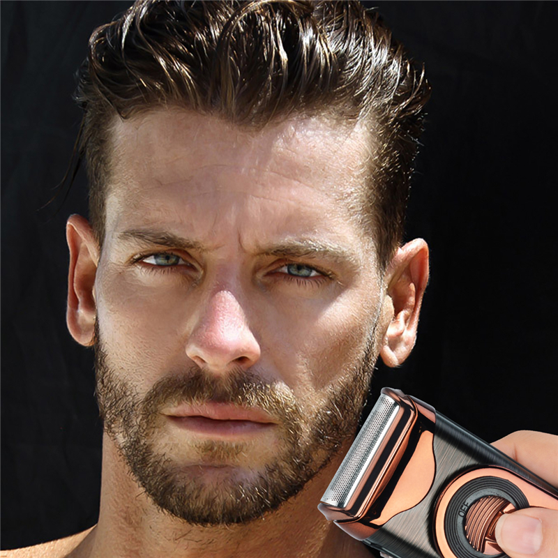 CkeyiN Electric Men Shaver, Beard Trimmer, Cordless Razor with Spare Blade