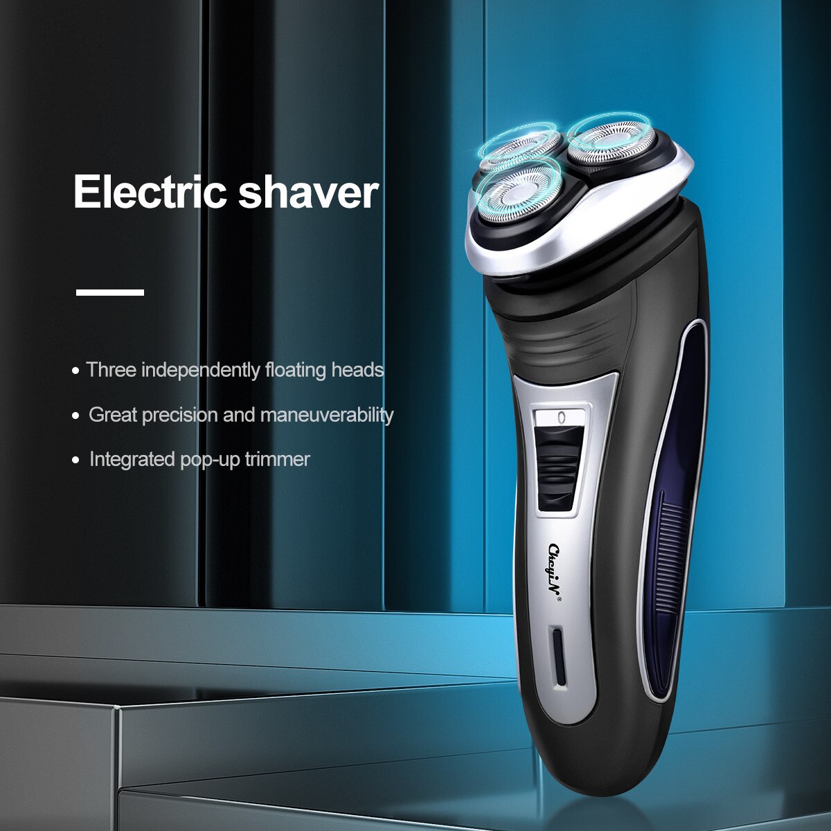 CkeyiN Electric Shaver Professional Razor Cordless Beard Trimmer Moustache Clipper Rechargeable Barber Shaving Machine Blade