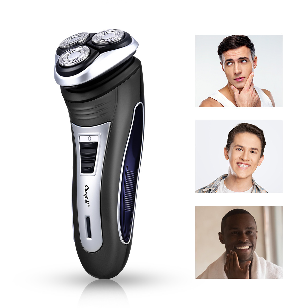 CkeyiN Electric Shaver Professional Razor Cordless Beard Trimmer Moustache Clipper Rechargeable Barber Shaving Machine Blade