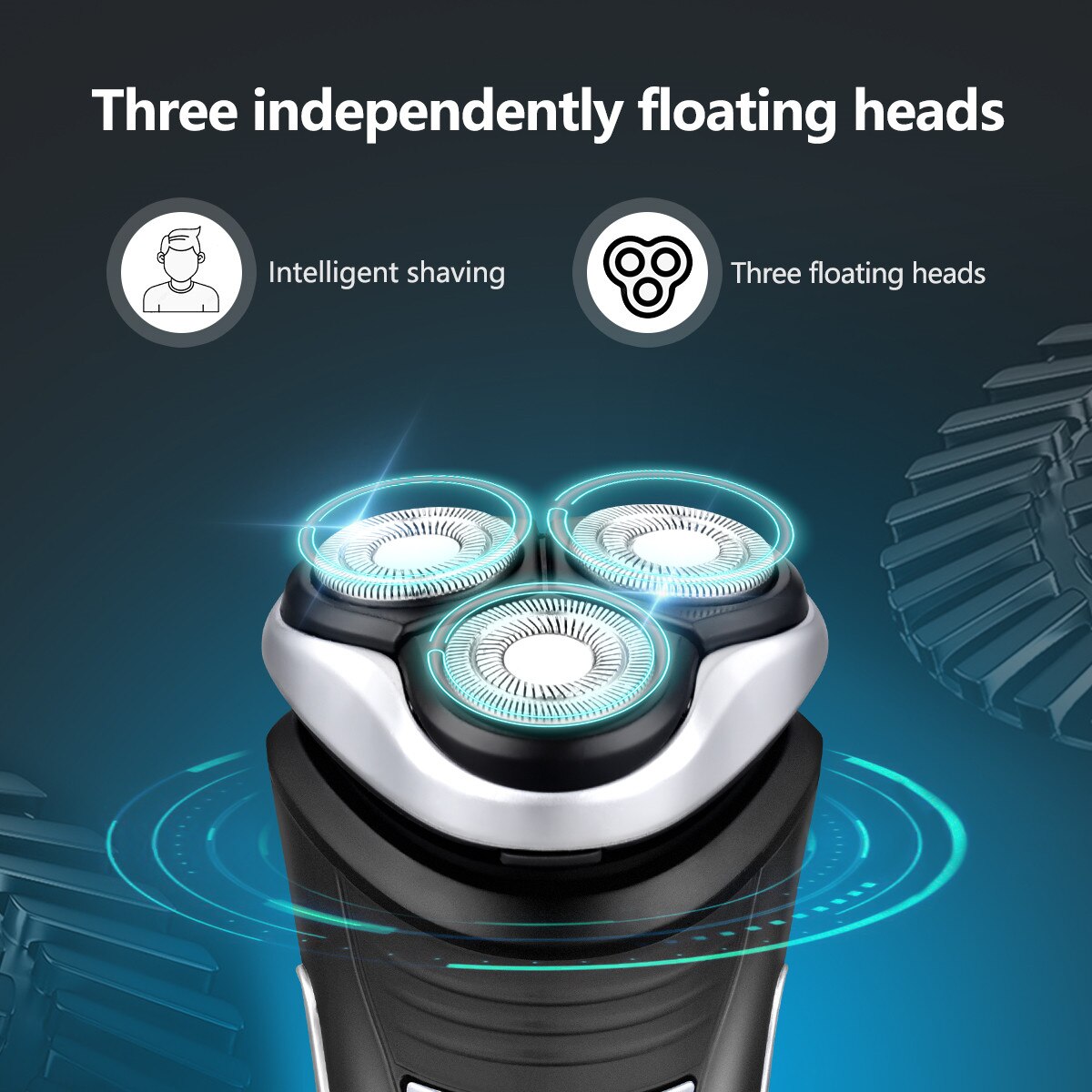 CkeyiN Electric Shaver Professional Razor Cordless Beard Trimmer Moustache Clipper Rechargeable Barber Shaving Machine Blade