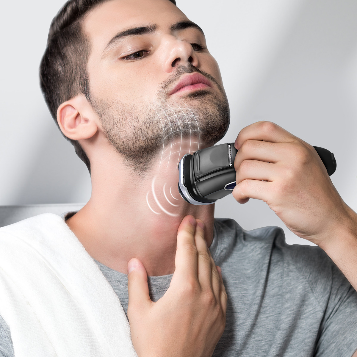 CkeyiN Electric Shaver Professional Razor Cordless Beard Trimmer Moustache Clipper Rechargeable Barber Shaving Machine Blade