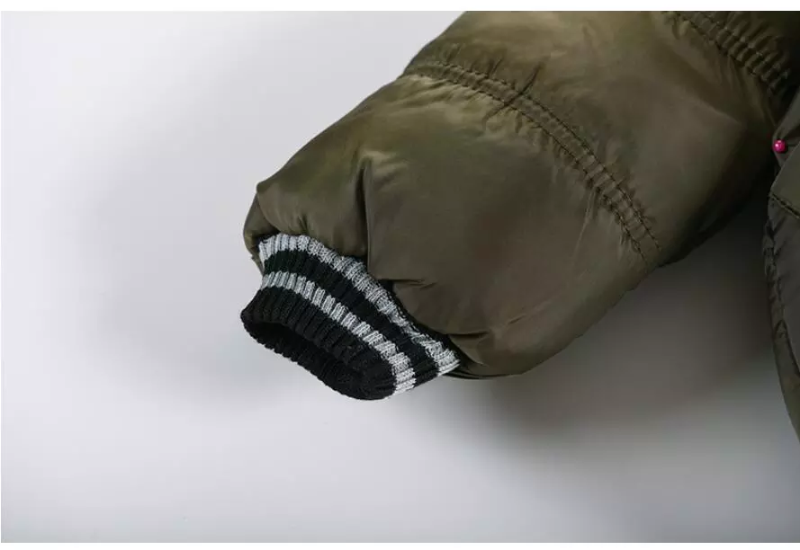 Outdoor Jacket For Boys Winter Hooded Zipper Outerwear Casual Baby Boys Velvet Thick Warm Coats Kids Clothing Fur Collar Parka