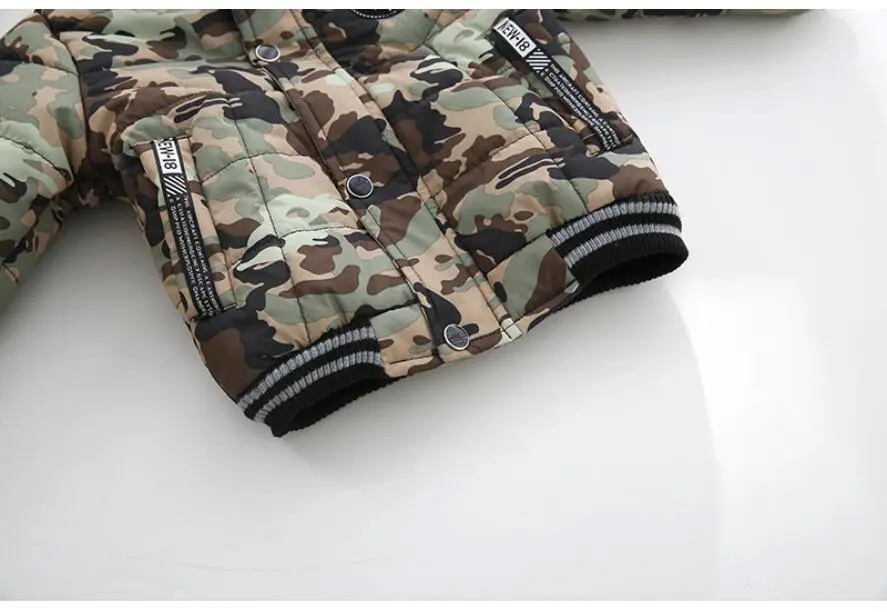 Outdoor Jacket For Boys Winter Hooded Zipper Outerwear Casual Baby Boys Velvet Thick Warm Coats Kids Clothing Fur Collar Parka