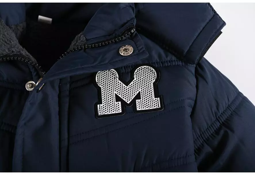 Outdoor Jacket For Boys Winter Hooded Zipper Outerwear Casual Baby Boys Velvet Thick Warm Coats Kids Clothing Fur Collar Parka