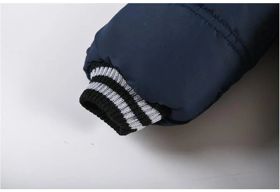 Outdoor Jacket For Boys Winter Hooded Zipper Outerwear Casual Baby Boys Velvet Thick Warm Coats Kids Clothing Fur Collar Parka