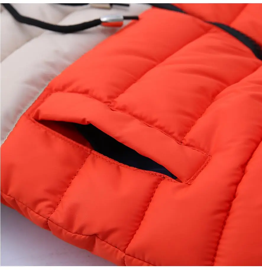 Outdoor Jacket For Boys Winter Hooded Zipper Outerwear Casual Baby Boys Velvet Thick Warm Coats Kids Clothing Fur Collar Parka