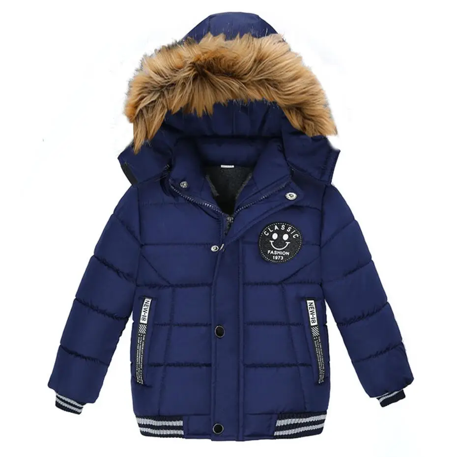 Outdoor Jacket For Boys Winter Hooded Zipper Outerwear Casual Baby Boys Velvet Thick Warm Coats Kids Clothing Fur Collar Parka Outdoor Jacket For Boys Winter Hooded Zipper Outerwear Casual Baby Boys Velvet Thick Warm Coats Kids Clothing Fur Collar Parka