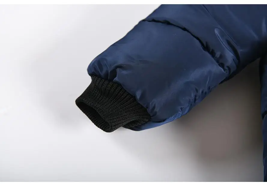 Outdoor Jacket For Boys Winter Hooded Zipper Outerwear Casual Baby Boys Velvet Thick Warm Coats Kids Clothing Fur Collar Parka