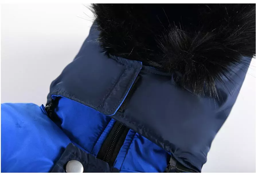 Outdoor Jacket For Boys Winter Hooded Zipper Outerwear Casual Baby Boys Velvet Thick Warm Coats Kids Clothing Fur Collar Parka
