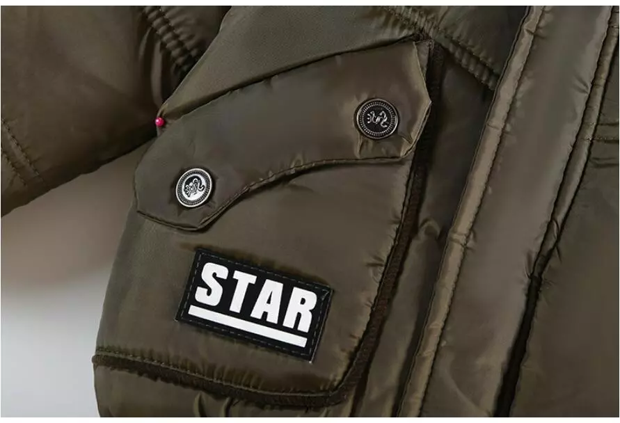 Outdoor Jacket For Boys Winter Hooded Zipper Outerwear Casual Baby Boys Velvet Thick Warm Coats Kids Clothing Fur Collar Parka