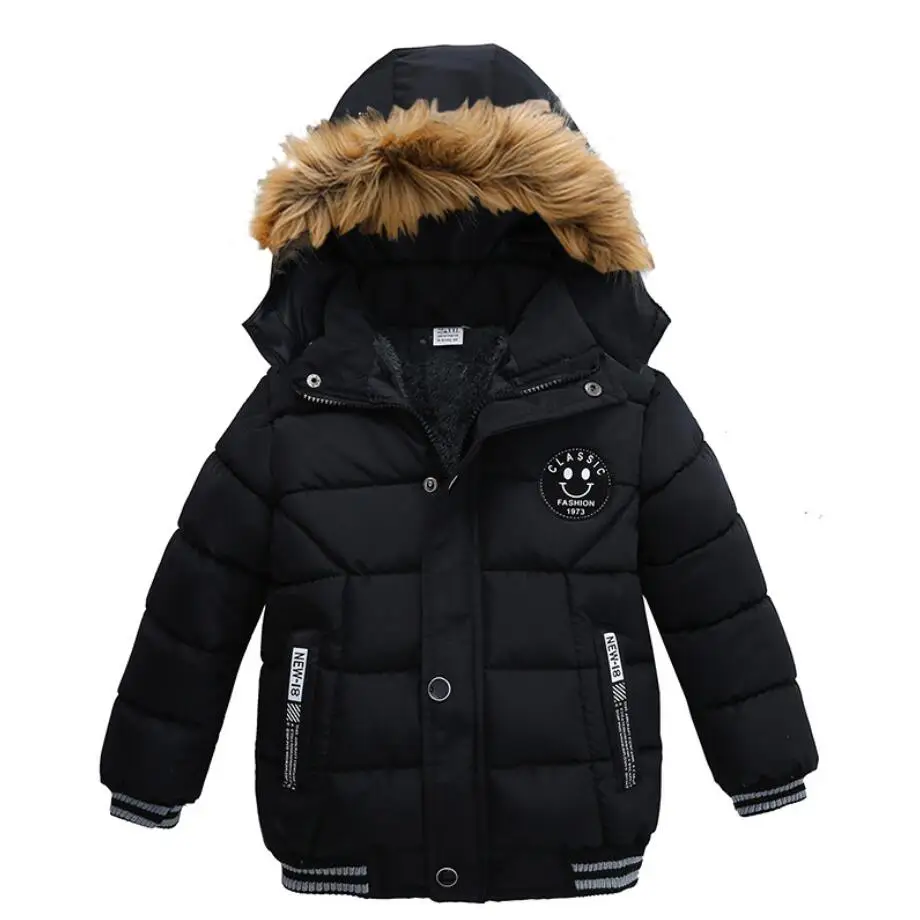 Outdoor Jacket For Boys Winter Hooded Zipper Outerwear Casual Baby Boys Velvet Thick Warm Coats Kids Clothing Fur Collar Parka Outdoor Jacket For Boys Winter Hooded Zipper Outerwear Casual Baby Boys Velvet Thick Warm Coats Kids Clothing Fur Collar Parka