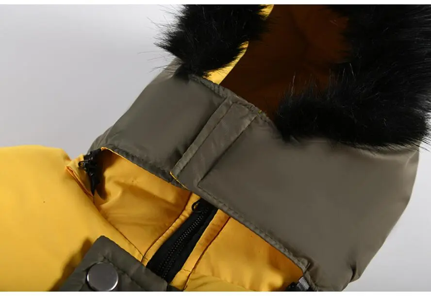 Outdoor Jacket For Boys Winter Hooded Zipper Outerwear Casual Baby Boys Velvet Thick Warm Coats Kids Clothing Fur Collar Parka