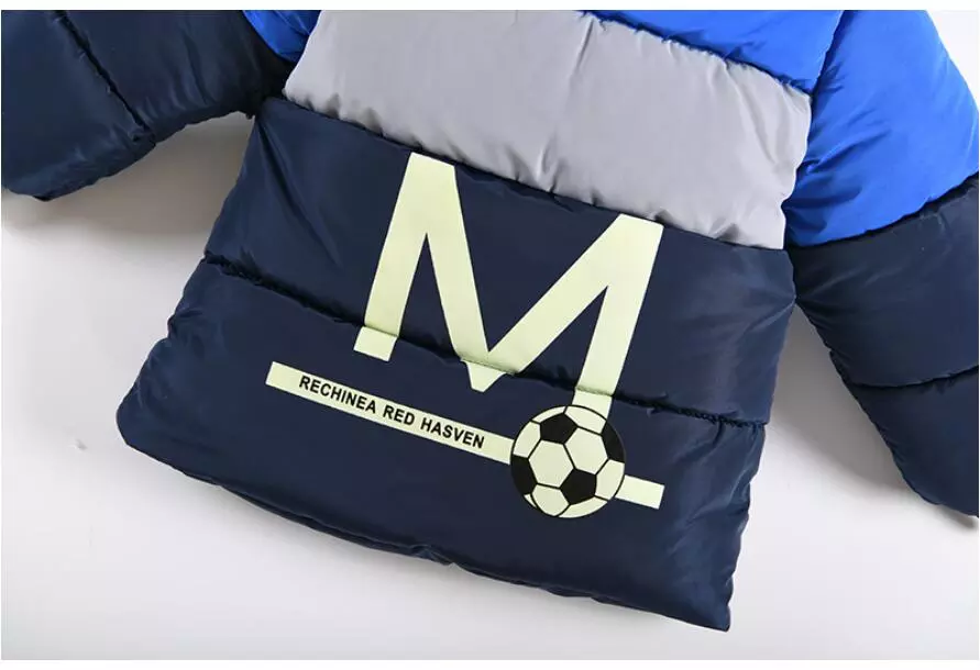 Outdoor Jacket For Boys Winter Hooded Zipper Outerwear Casual Baby Boys Velvet Thick Warm Coats Kids Clothing Fur Collar Parka