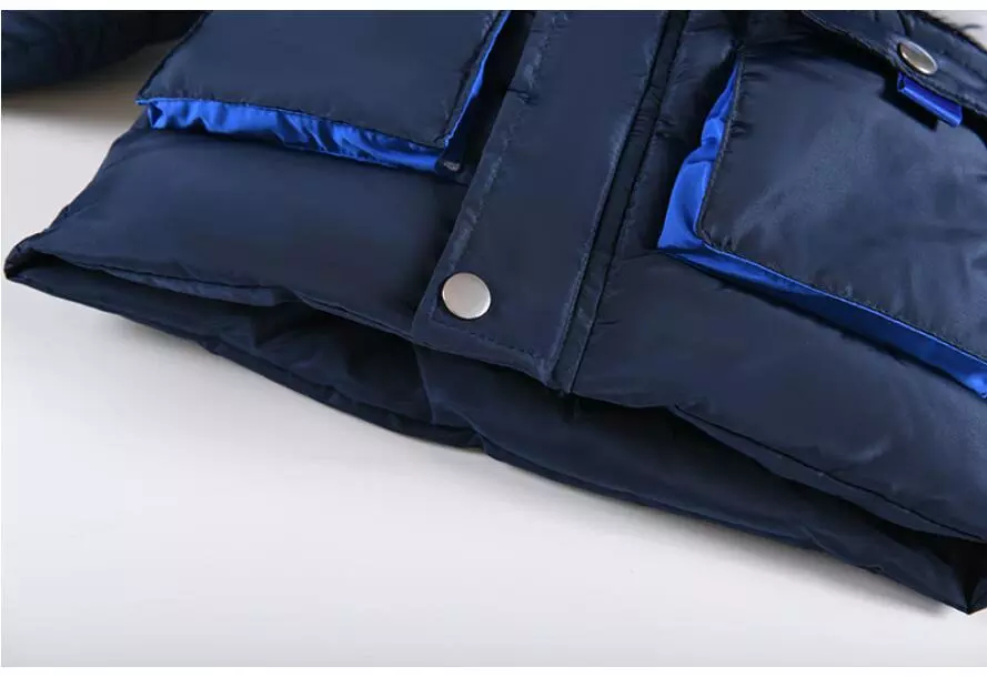 Outdoor Jacket For Boys Winter Hooded Zipper Outerwear Casual Baby Boys Velvet Thick Warm Coats Kids Clothing Fur Collar Parka